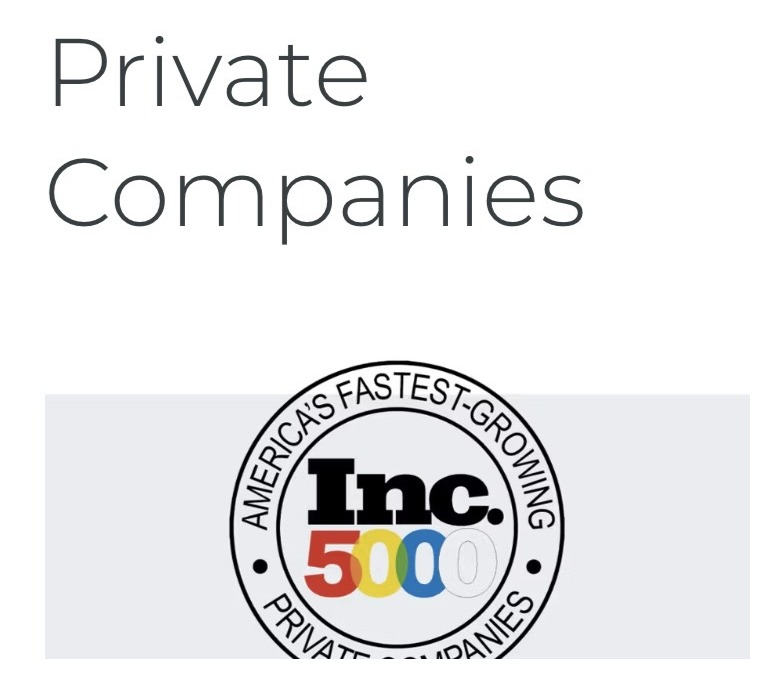 Inc. 5000 fastest-growing private companies badge